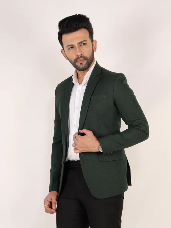 Bottle_Green_Polyester_Regular_Fit_Single_Breasted_Blazer_For_Men