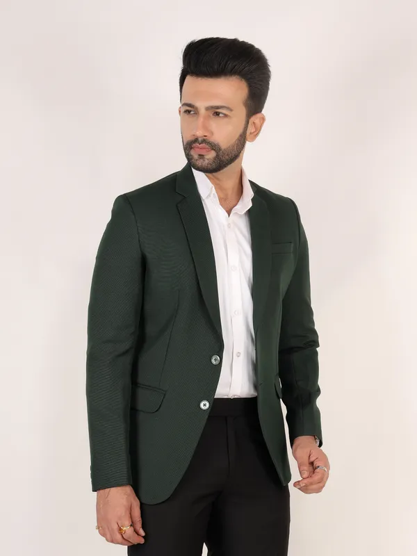 Bottle_Green_Polyester_Regular_Fit_Single_Breasted_Blazer_For_Men