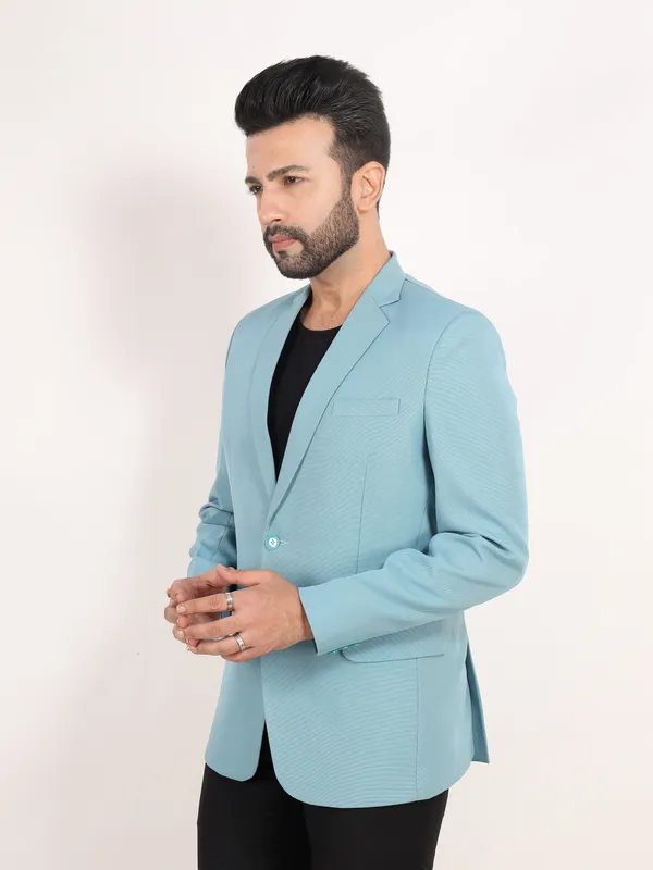 Sky_Blue_Polyester_Regular_Fit_Single_Breasted_Blazer_For_Men