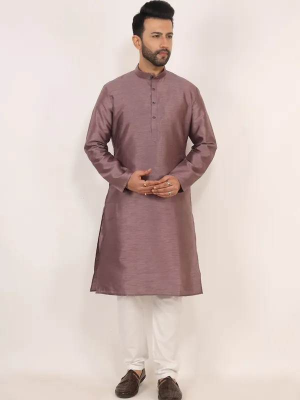 Dusty_Pink_Kurta_Pajama_Set