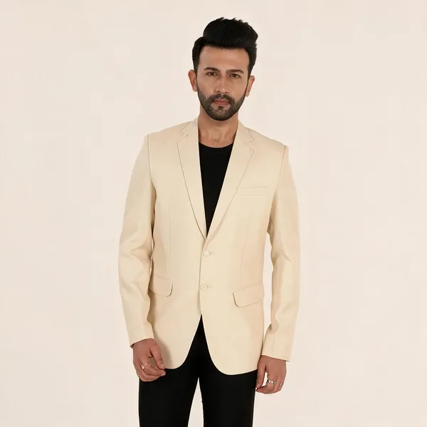 Beige_Polyester_Regular_Fit_Single_Breasted_Blazer_For_Men