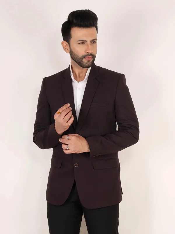 Coffee_Brown_Matty_Regular_Fit_Single_Breasted_Blazer