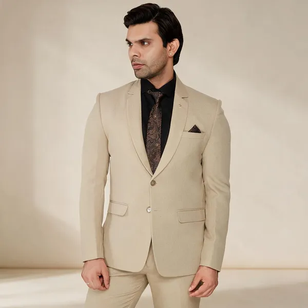 Beige_Terrycloth_Regular_Fit_Formal_Blazer_For_Men