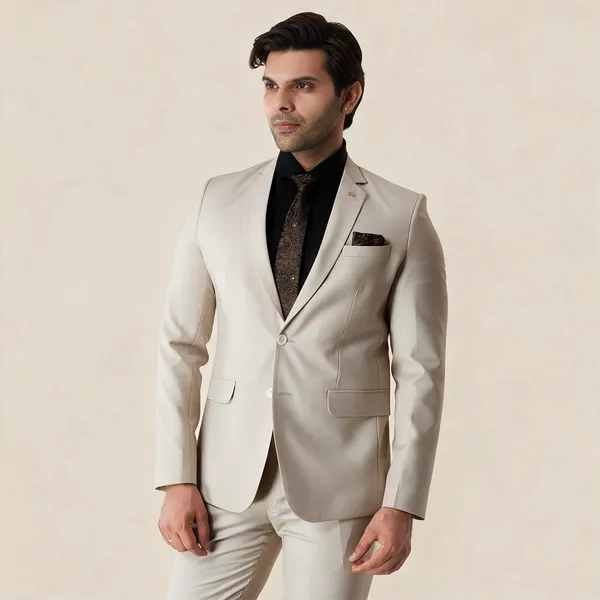 Ivory_Beige_Terrycloth_Regular_Fit_2-Piece_Jodhpuri_Suit_For_Men