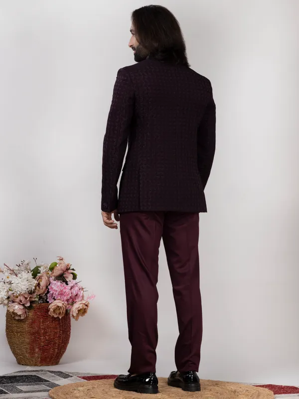 Wine_Jacquard_Regular_Fit_Jodhpuri_Suit_with_Matching_Trouser