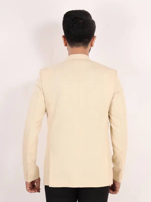 Beige_Polyester_Regular_Fit_Single_Breasted_Blazer_For_Men