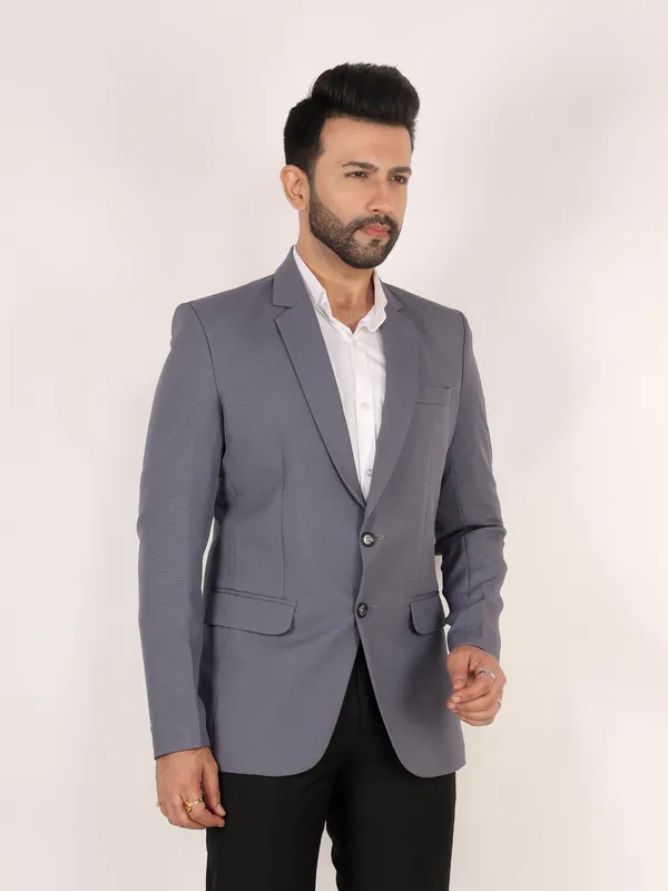 Grey_Polyester_Regular_Fit_Textured_Formal_Blazer_For_Men