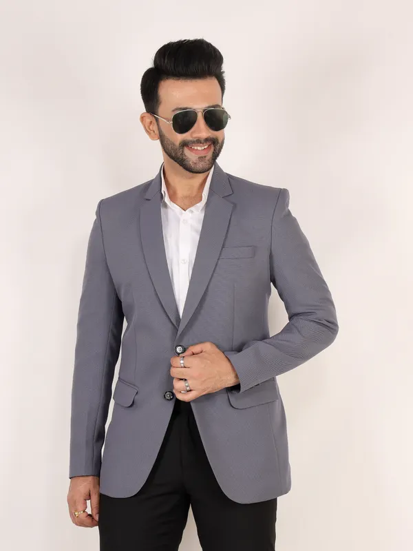 Grey_Polyester_Regular_Fit_Textured_Formal_Blazer_For_Men