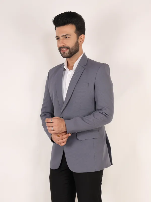 Grey_Polyester_Regular_Fit_Textured_Formal_Blazer_For_Men