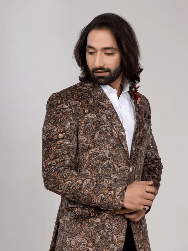 Brown_Paisley_Printed_Regular_Fit_Blazer_For_Men