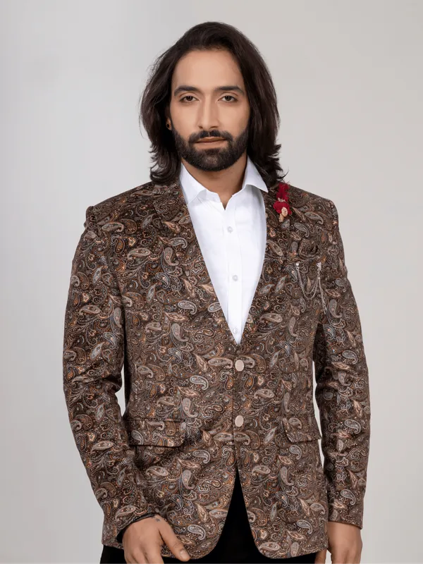 Brown_Paisley_Printed_Regular_Fit_Blazer_For_Men