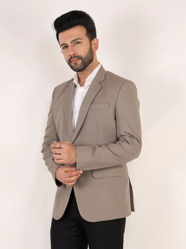 Stone_Grey_Matty_Regular_Fit_Single_Breasted_Blazer_For_Men