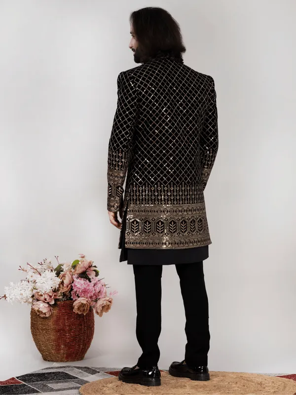Black_Premium_Embroidered_Indo-Western