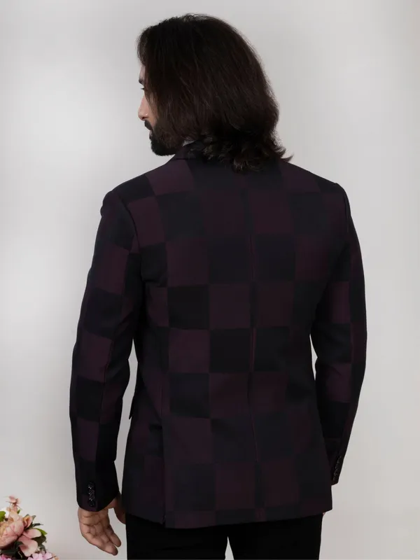 Wine_Black_Windowpane_Check_Blazer_for_Men_Premium_Party_&_Formal_Wear