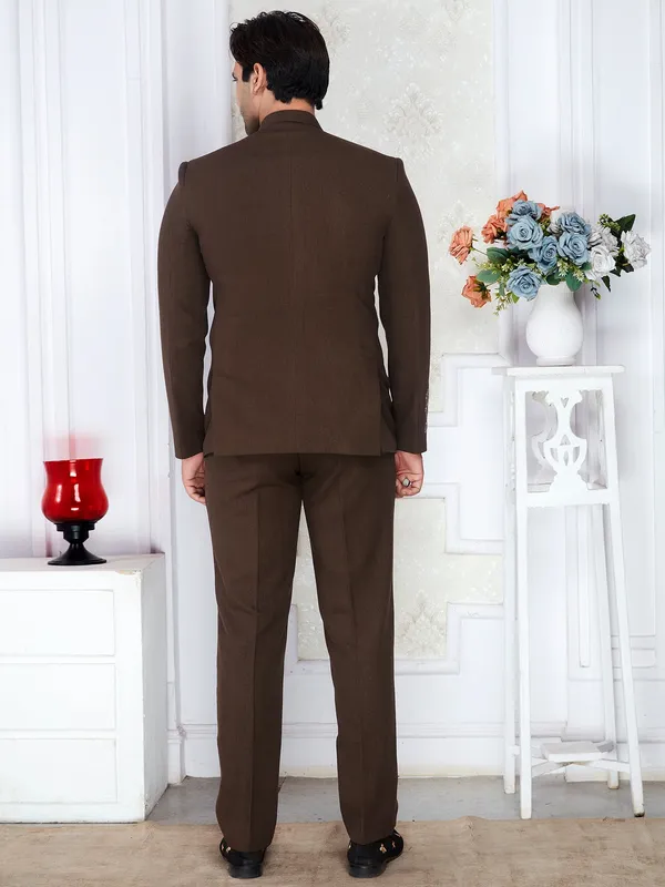 Chocolate_Brown_Embroidered_Bandhgala_Suit_for_Men