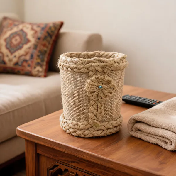 Banana_Fibre_Handmade_Floral_Pen_Stand