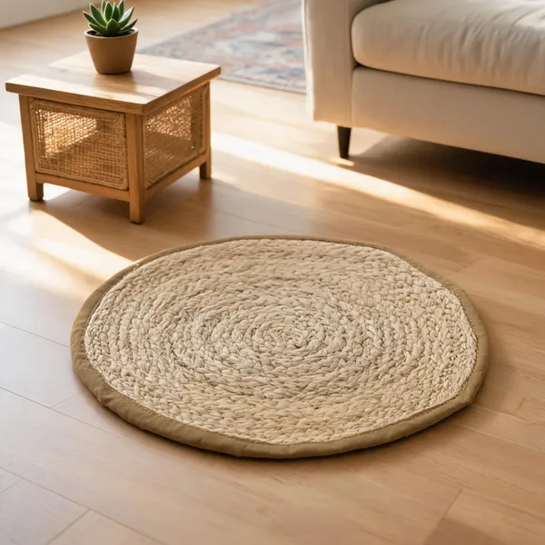 Banana_Fibre_Braided_Natural_Round_Mat