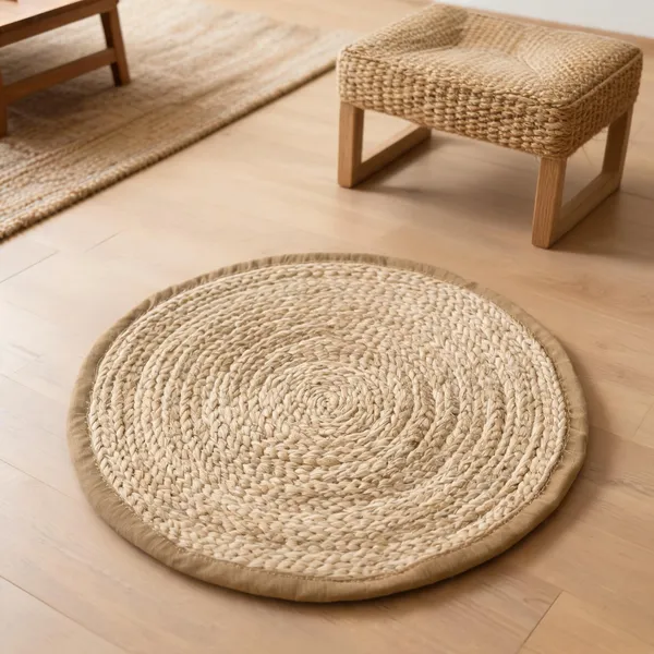Banana_Fibre_Braided_Natural_Round_Mat