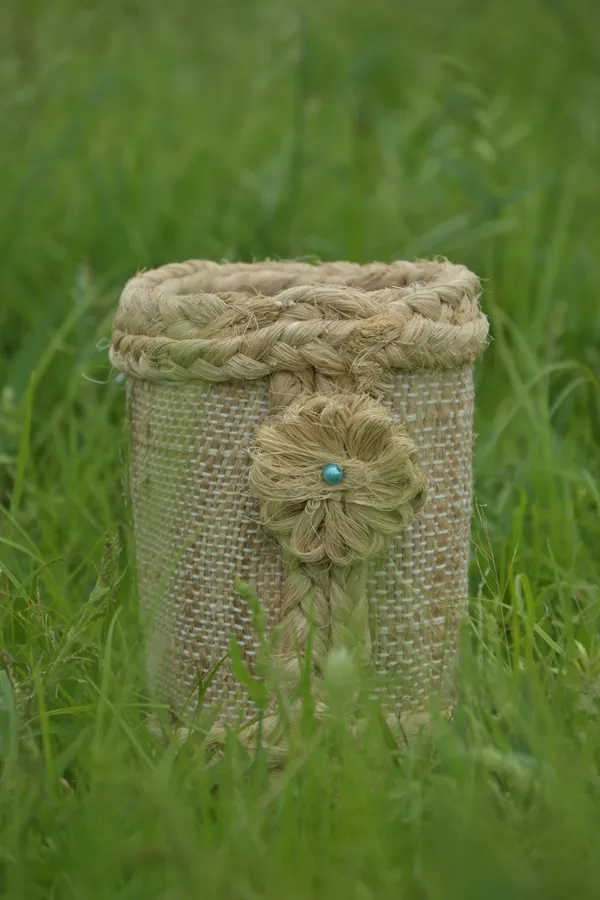 Banana_Fibre_Handmade_Floral_Pen_Stand