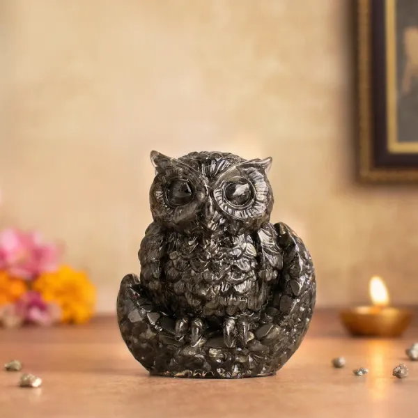 Crystaura_Natural_Pyrite_Golden_Owl_Figurine