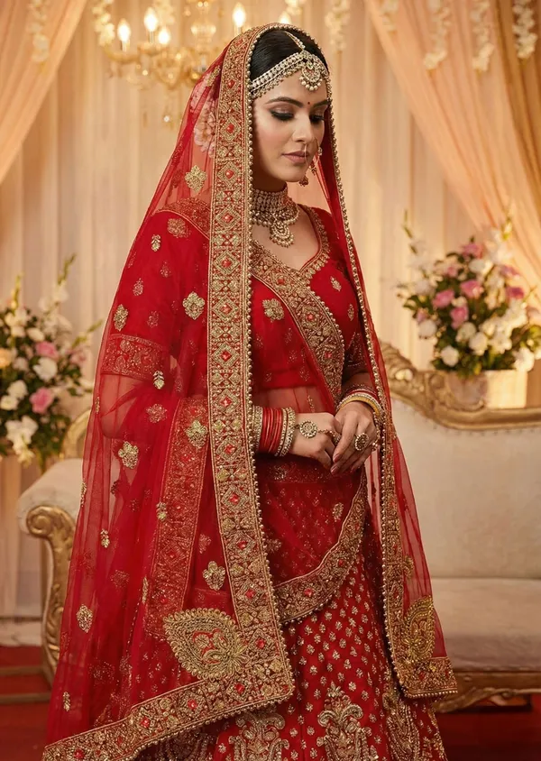 Red_Net_Embroidered_Heavy_Lace_Bridal_Dupatta_For_Women