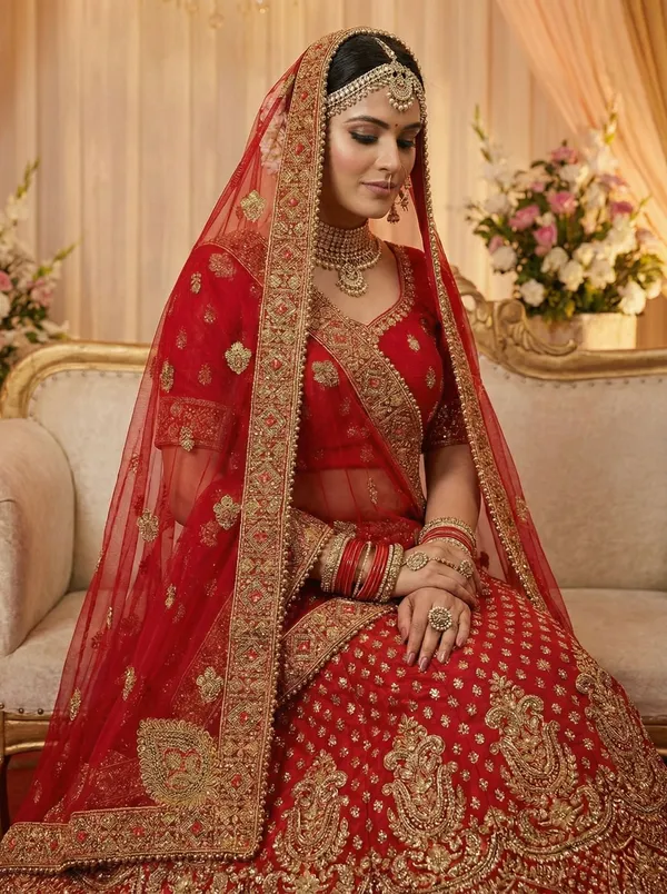 Red_Net_Embroidered_Heavy_Lace_Bridal_Dupatta_For_Women
