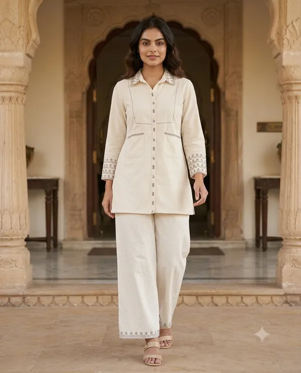 Cream_Cotton_Straight_Embroidered_Kurta_Palazzo_Set_For_Women