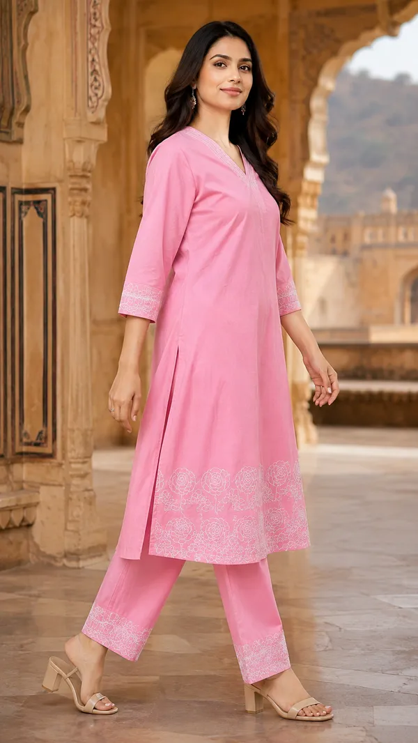 Pink_Cotton_Straight_Embroidered_Kurta_Co-Ord_Set_For_Women