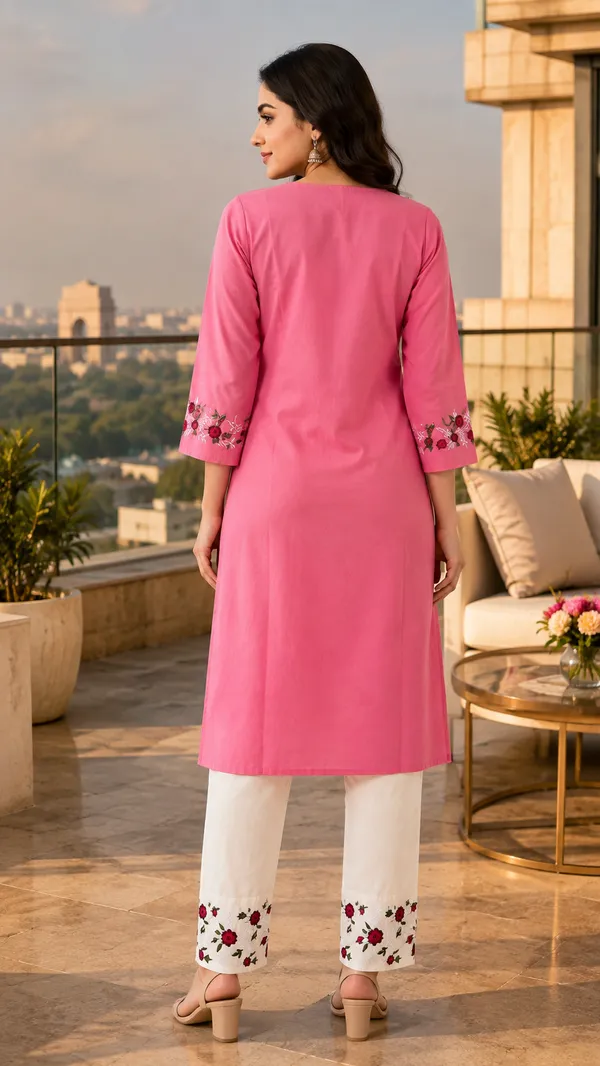 Pink_Cotton_Floral_Straight_Kurta_Co-Ord_Set_For_Women