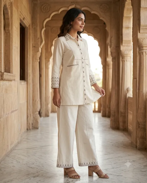 Cream_Cotton_Straight_Embroidered_Kurta_Palazzo_Set_For_Women