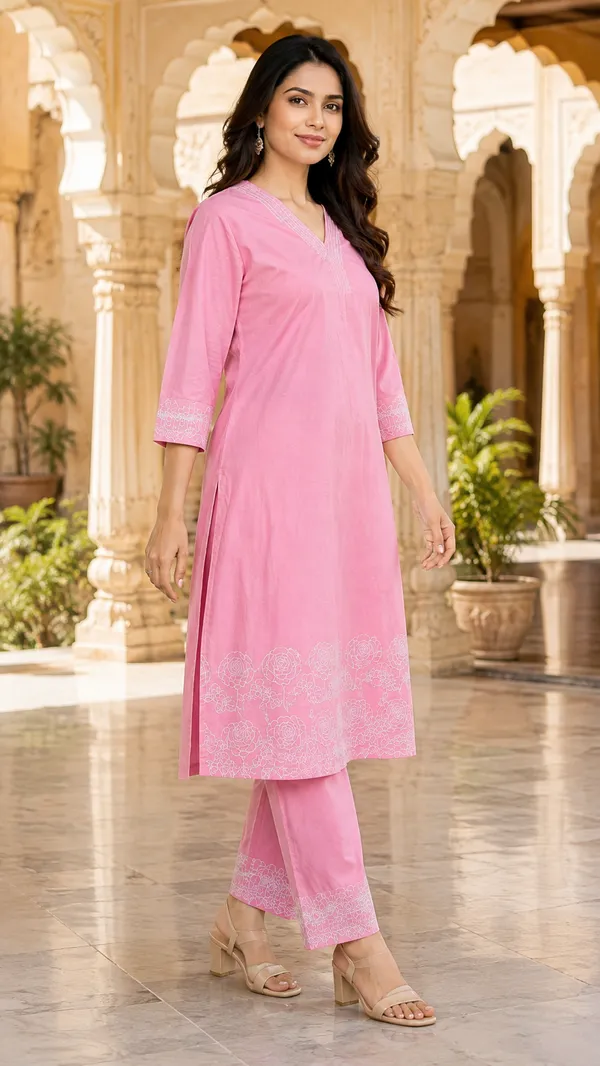 Pink_Cotton_Straight_Embroidered_Kurta_Co-Ord_Set_For_Women