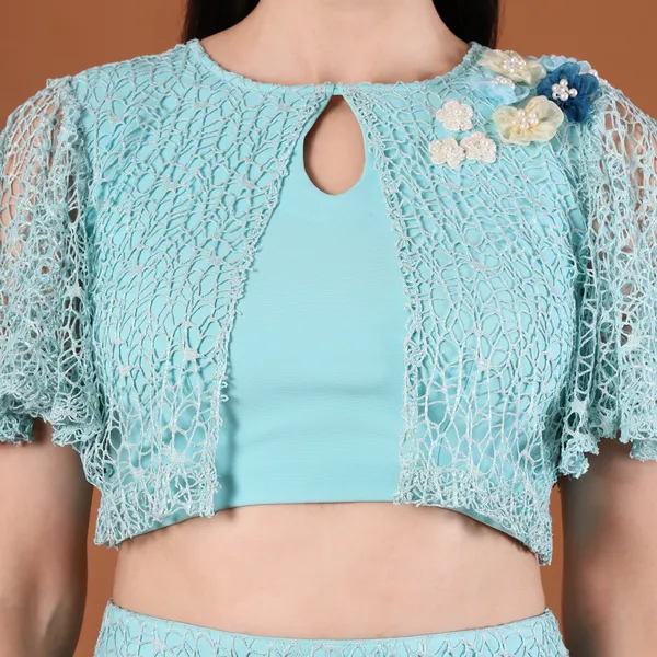 Aqua_Lace_3D_Floral_Appliqué_Co-Ord_Set