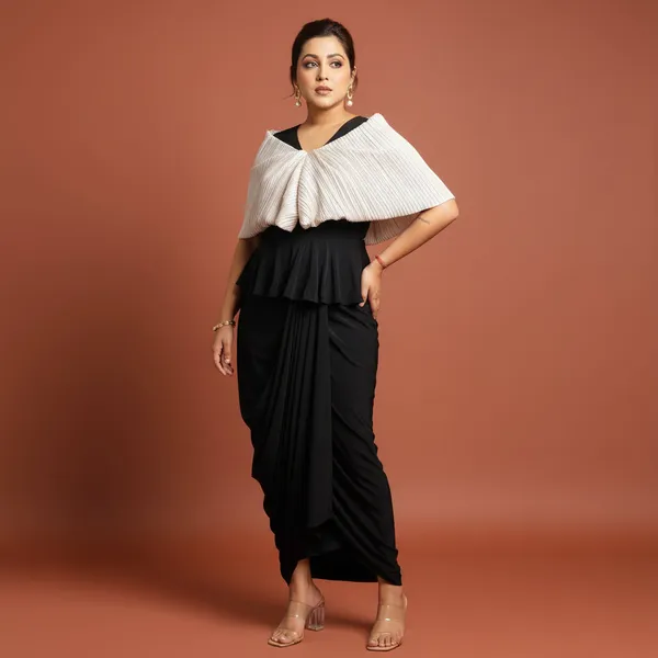Black_Draped_Maxi_Dress_with_Silver_Pleated_Ruffle
