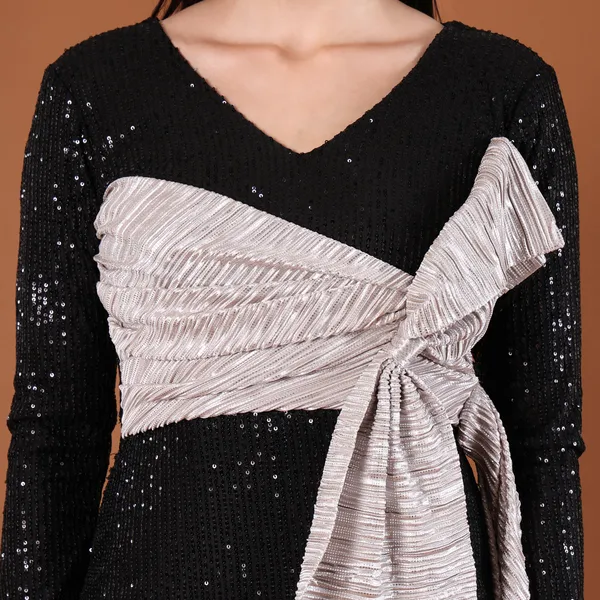 Black__Sequins_Premium_Gown_For_Women