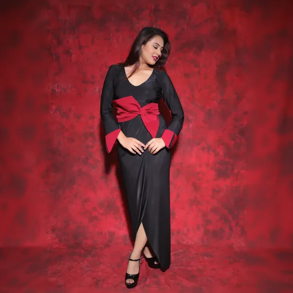 Bow_belt_drape_dress