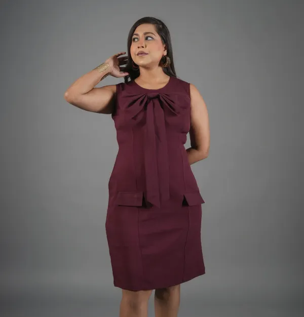The_Gala_Bow_Burgundy_Peplum_Sheath_Dress