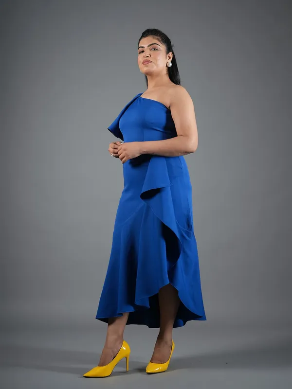 Cobalt_Blue_One-Shoulder_High-Low_Ruffle_Dress