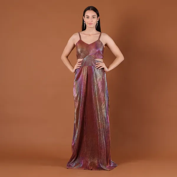 Rose_Gold_Polyester_Gown_For_Women