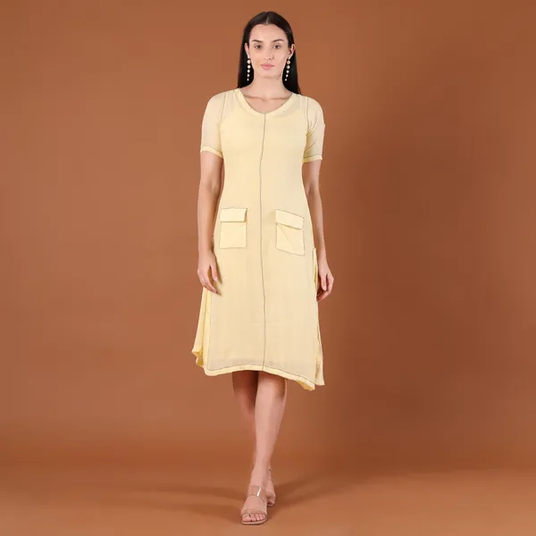 Lemon_Yellow_A-Line_Midi_Dress_with_Patch_Pockets