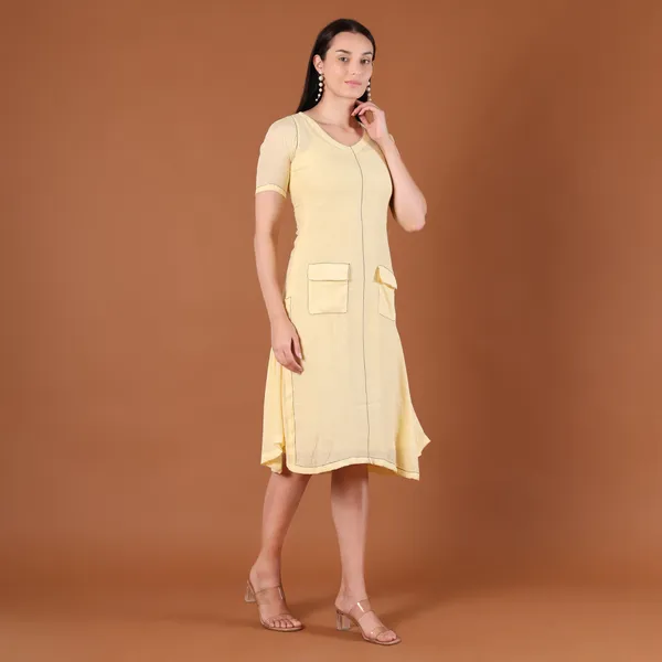 Lemon_Yellow_A-Line_Midi_Dress_with_Patch_Pockets