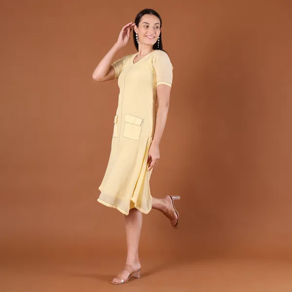 Lemon_Yellow_A-Line_Midi_Dress_with_Patch_Pockets