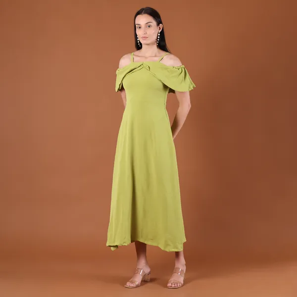 Lime_Green_Off-Shoulder_Ruffle_Midi_Dress