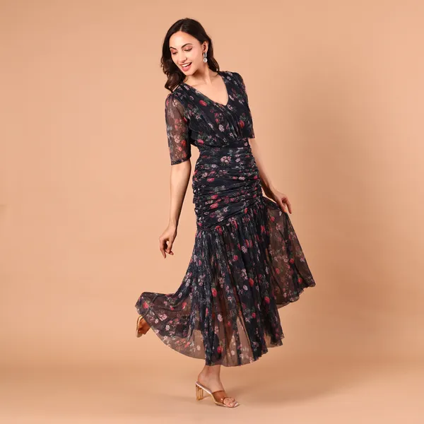 Navy_Floral_Print_Shimmer_Midi_Dress