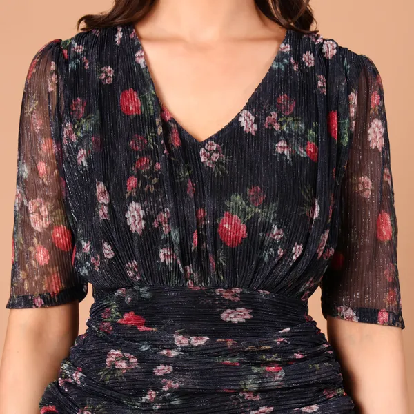 Navy_Floral_Print_Shimmer_Midi_Dress
