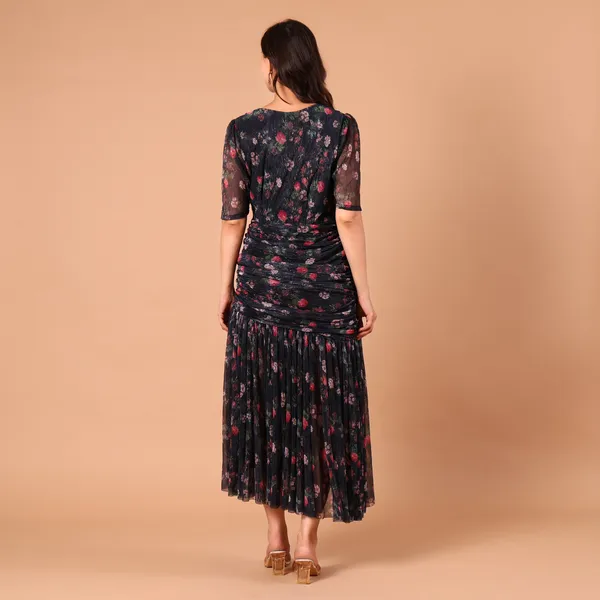 Navy_Floral_Print_Shimmer_Midi_Dress