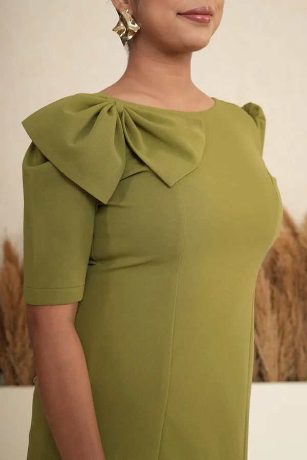 Green_Premium_Breathable_And_Stretchable_Lycra_And_Polyester_Dress_For_Women
