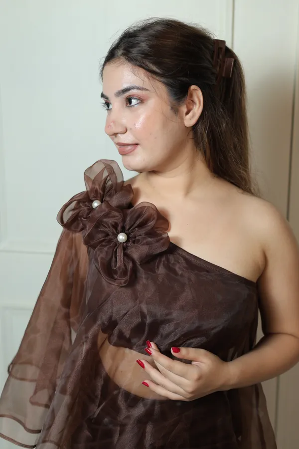 Wine_And_Brown_Premium_Breathable_And_Stretchable_Lycra_And_Polyester_Co-ord_Set_For_Women