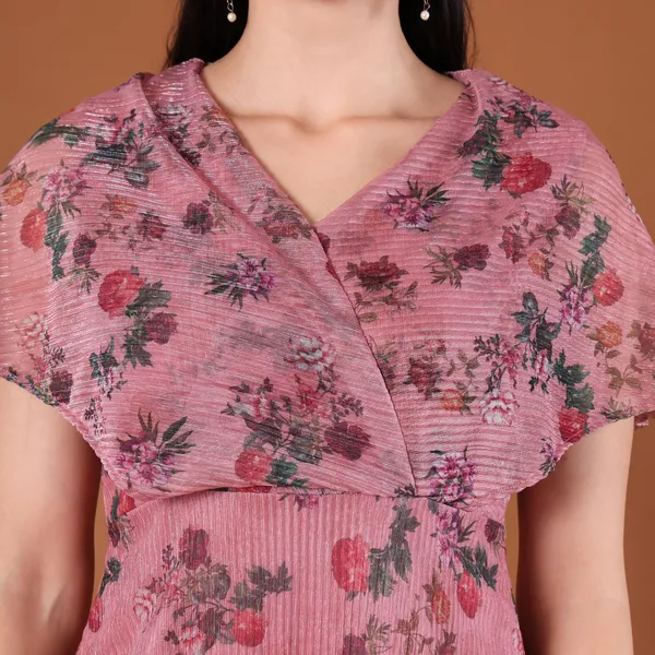 Pink_Floral_Print_Pleated_Wrap_Midi_Dress