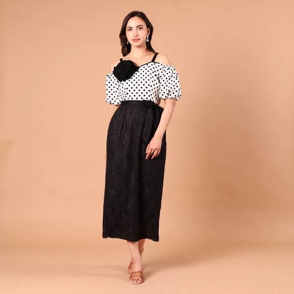 Polka_Dot_Cold-Shoulder_Glitter_Skirt_Dress