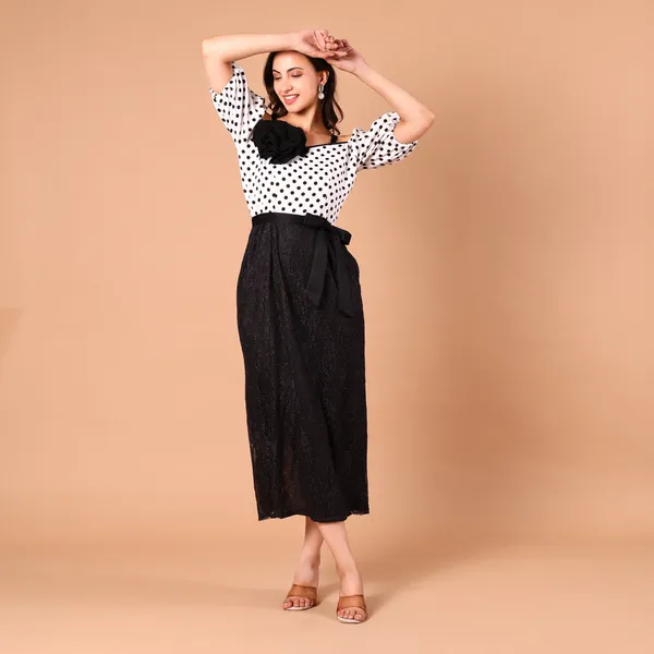 Polka_Dot_Cold-Shoulder_Glitter_Skirt_Dress